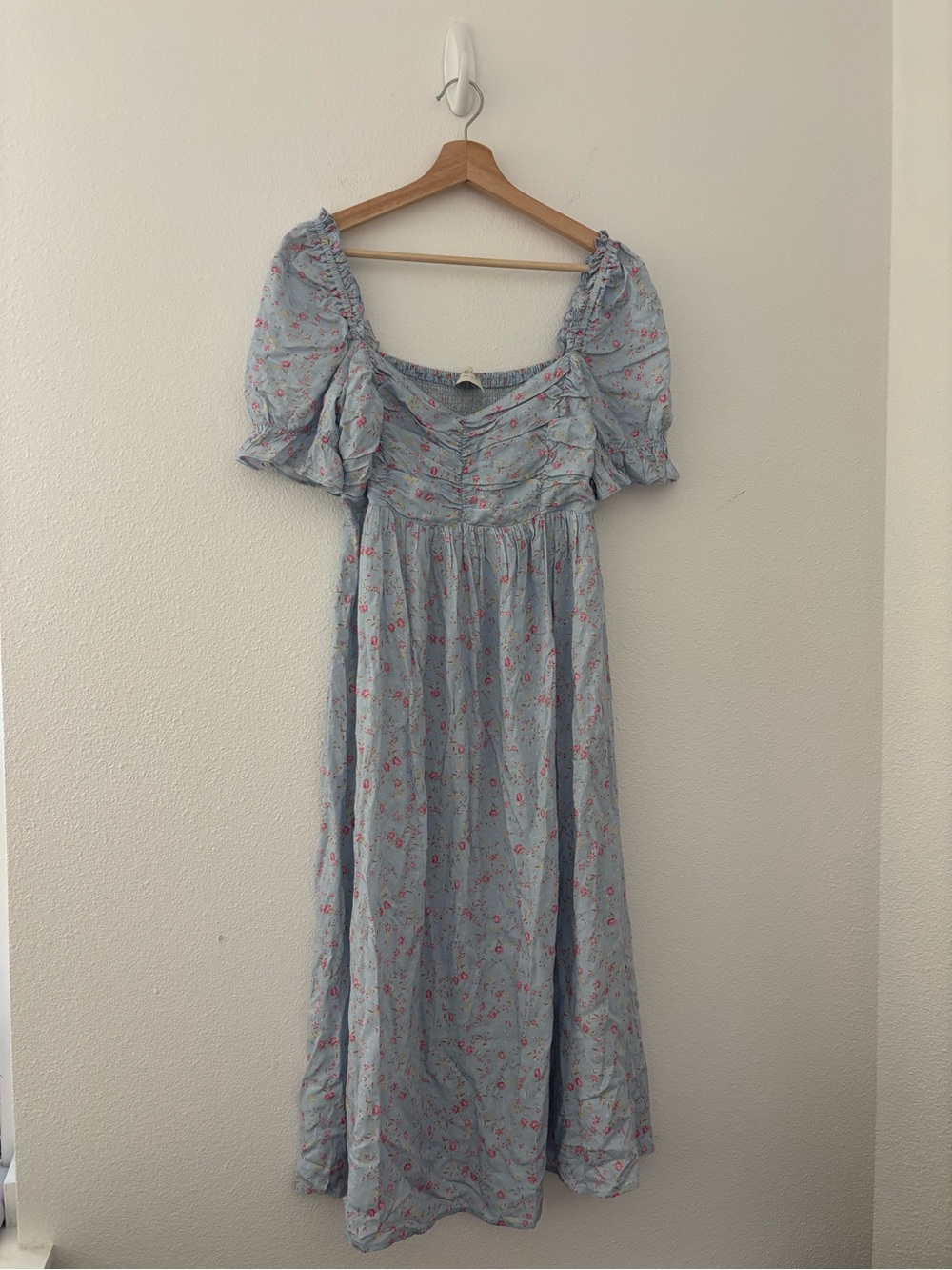 Auguste the label floral midi dress in blue